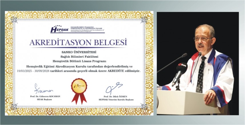 SANKO ÜNİVERSİTESİ HEMŞİRELİK PROGRAMI YENİDEN AKREDİTE EDİLDİ