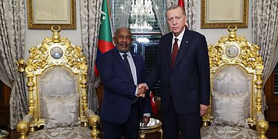 Cumhurbaşkanı Erdoğan, Komorlar Birliği Cumhurbaşkanı Azali ile bir araya geldi