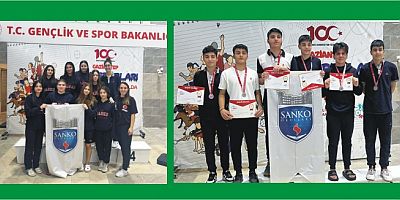 SANKO OKULLARI YÜZMEDE ŞAMPİYON OLDU
